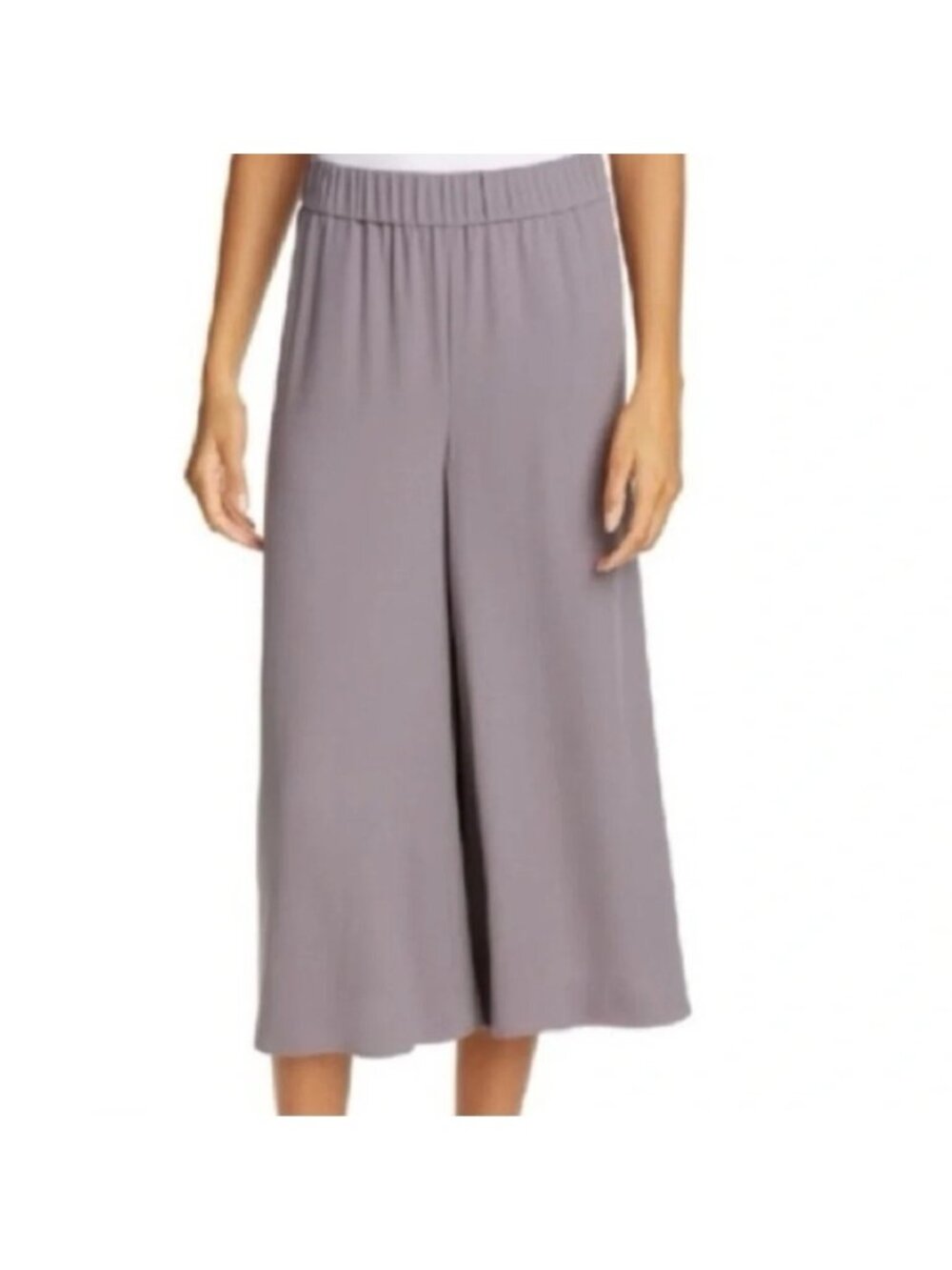 EILEEN FISHER Silk Georgette Cropped Wide Leg Pant Sz 3x Luna NWT